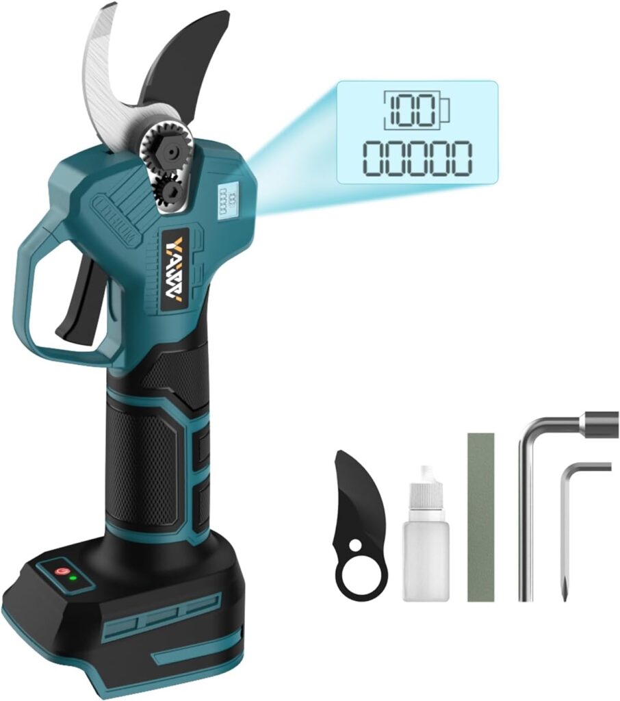 Brushless Electric Pruning Shears for Makita 18V Battery, Portable Cordless Pruning Shears with LCD Display
